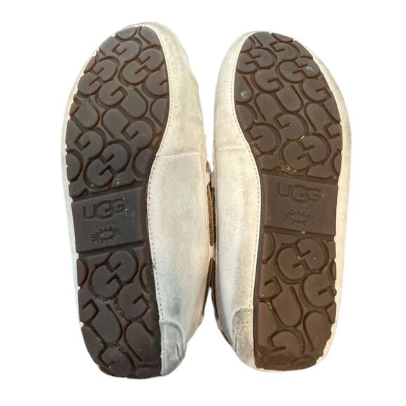 UGG Dakota Amberlight Moccasin Loafer Pink Shell Suede Leather Slipper Flats 9 - Picture 4 of 9